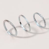Women's Ultra-fine Twist Slimming Titanium Steel Ring 3-piece Set main image 6