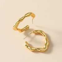 Women's Glossy Irregular Copper Earrings sku image 1