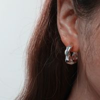 Women's Irregular Glossy Copper Earrings sku image 2