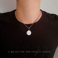 Stainless Steel Colorless Necklace Trendy Cool Personality Clavicle Chain Light Luxury Niche Pendant Hip Hop Ornaments main image 2