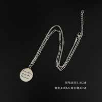 Stainless Steel Colorless Necklace Trendy Cool Personality Clavicle Chain Light Luxury Niche Pendant Hip Hop Ornaments main image 4