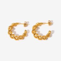 Geometric Plating Stainless Steel No Inlaid Gold Plated Earrings main image 6