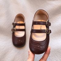 Petites Chaussures En Cuir Pour Filles Printemps Et Automne Nouvelles Chaussures Simples À Bout Rond Chaussures Princesse Simples Chaussures Coréennes Bébé Pois main image 4