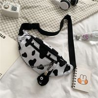 New Printed Cow Pattern Female Small Shoulder Bag Chest Bag Waist Bag main image 1