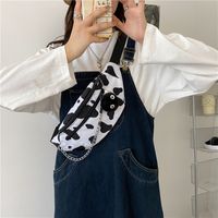 New Printed Cow Pattern Female Small Shoulder Bag Chest Bag Waist Bag main image 5