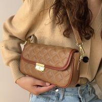 Classic Style Diamond Embroidery Thread Small Bag 2021 New Autumn And Winter Women's Bags Ins Messenger Bag Shoulder Underarm Small Square Bag main image 2