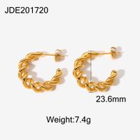 Geometric Plating Stainless Steel No Inlaid Gold Plated Earrings sku image 1