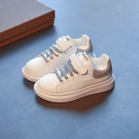 Autumn White Shoes New Fashion All-match Boy Casual Shoes Breathable Children's Board Shoes sku image 1