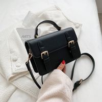 Cambridge Bag New Fashion Small Square Bag Shoulder Messenger Bag Retro Small Briefcase sku image 1