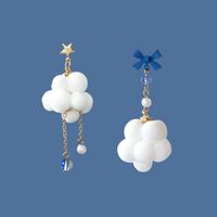 Japan And South Korea Fashion Earrings Cloud Raindrops Pendant Rhinestone Resin Stud Earrings Wholesale sku image 3
