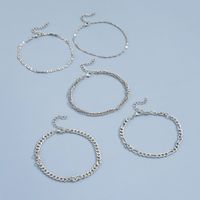 Wholesale Jewelry Simple Thick Snake Chain Anklet Five-piece Set Nihaojewelry sku image 1
