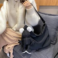 Simple Solid Color Large Capacity One-shoulder Messenger Tote Bag Wholesale Nihaojewelry main image 4