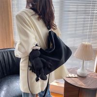 Simple Solid Color Large Capacity One-shoulder Messenger Tote Bag Wholesale Nihaojewelry main image 5