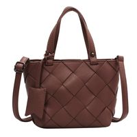 New Solid Color Woven Large Capacity Handbag Wholesale Nihaojewelry main image 3