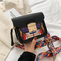 Fashion Hit Color Pattern Wide Shoulder Strap Messenger Small Square Bag Wholesale Nihaojewelry main image 1