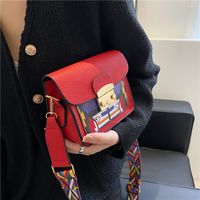 Fashion Hit Color Pattern Wide Shoulder Strap Messenger Small Square Bag Wholesale Nihaojewelry main image 6
