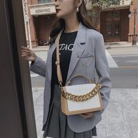 Thick Chain Hit Color Shoulder Messenger Square Bag Wholesale Nihaojewelry main image 3