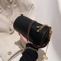 Fashion Retro Solid Color Shoulder Cylindrical Bags Wholesale Nihaojewelry main image 5