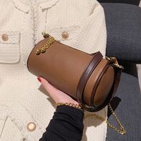 Fashion Retro Solid Color Shoulder Cylindrical Bags Wholesale Nihaojewelry main image 4