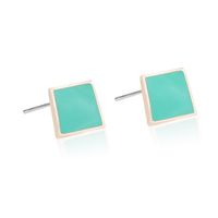Korean Style Color Square Stud Earrings Wholesale Nihaojewelry main image 6