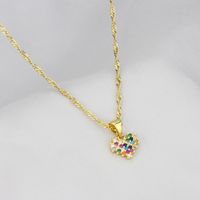 Colored Diamonds Simple Heart-shaped Pendant Necklace Wholesale Jewelry Nihaojewelry main image 4