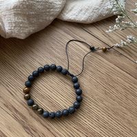 Black Volcanic Stone Beaded Bracelet Wholesale Nihaojewelry main image 4