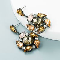 Retro Multi-layer Alloy Flower Full Diamond Earrings Wholesale Nihaojewelry main image 5