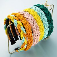 Korean Twist Woven Braid Colorful Headband Wholesale Nihaojewelry main image 2