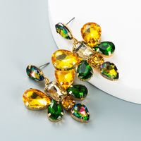Fashion Drop-shaped Glass Diamond Butterfly Flower Earrings Wholesale Nihaojewelry main image 5