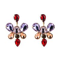Fashion Drop-shaped Glass Diamond Butterfly Flower Earrings Wholesale Nihaojewelry main image 6