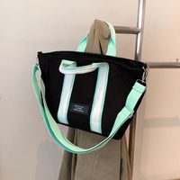 Fashion Large Capacity Wide Shoulder Strap Hit Color Portable Tote Bag Wholesale Nihaojewelry sku image 2