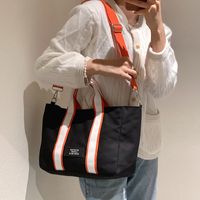 Fashion Large Capacity Wide Shoulder Strap Hit Color Portable Tote Bag Wholesale Nihaojewelry sku image 4