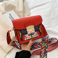 Fashion Hit Color Pattern Wide Shoulder Strap Messenger Small Square Bag Wholesale Nihaojewelry sku image 1