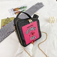 Fashion Sequin Embroidery Letter Chain Oil Can One-shoulder Bag Wholesale Nihaojewelry sku image 3