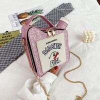 Fashion Sequin Embroidery Letter Chain Oil Can One-shoulder Bag Wholesale Nihaojewelry sku image 4