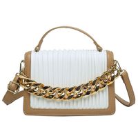 Thick Chain Hit Color Shoulder Messenger Square Bag Wholesale Nihaojewelry sku image 1