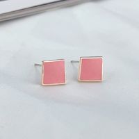 Korean Style Color Square Stud Earrings Wholesale Nihaojewelry sku image 6