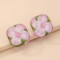 Retro Acrylic Water Ripple Flower Stud Earrings Wholesale Nihaojewelry sku image 2