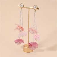 Fashion Pearl Flower Tassel Long Pendent Earrings Wholesale Nihaojewelry sku image 1