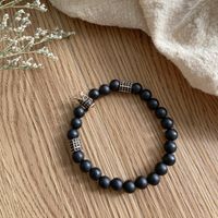 Black Volcanic Stone Beaded Bracelet Wholesale Nihaojewelry sku image 3