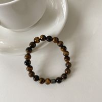 Black Volcanic Stone Beaded Bracelet Wholesale Nihaojewelry sku image 4