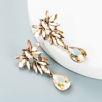 New Fashion Drop-shaped Pendant Alloy Diamond Earrings Wholesale Nihaojewelry sku image 3