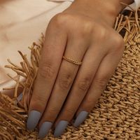 European And American Temperament Fashion Personality Ring Simple Wild Chain Copper Ring main image 1