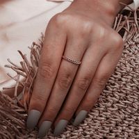European And American Temperament Fashion Personality Ring Simple Wild Chain Copper Ring main image 3