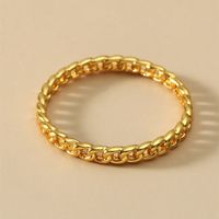 European And American Temperament Fashion Personality Ring Simple Wild Chain Copper Ring sku image 2