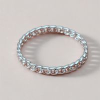 European And American Temperament Fashion Personality Ring Simple Wild Chain Copper Ring sku image 1