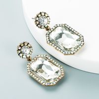 أزياء سبائك الماس مربع هندسي أقراط طويلة بالجملة Nihaojewelry main image 6
