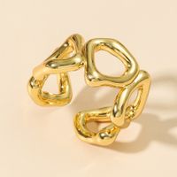 European And American Fashion Personality High-end Metal Love Retro Wild Open Copper Ring sku image 2