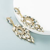 Fashion Multi-layer Alloy Inlaid Color Rhinestone Leaf-shaped Earrings Wholesale Nihaojewelry main image 3