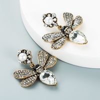 Mode Trend Farbe Diamant Schmetterling Perlen Legierung Ohrringe Großhandel Nihao Schmuck sku image 2